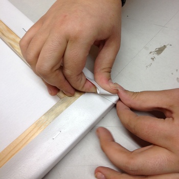 Keilrahmenbau Schritt 2