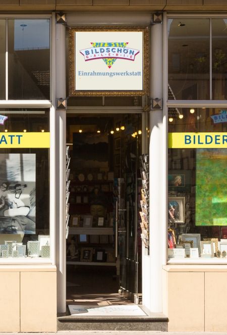   Galerie  Bildschön  Heidelberg  Einrahmungs­werkstatt Eingang Plöck 9
